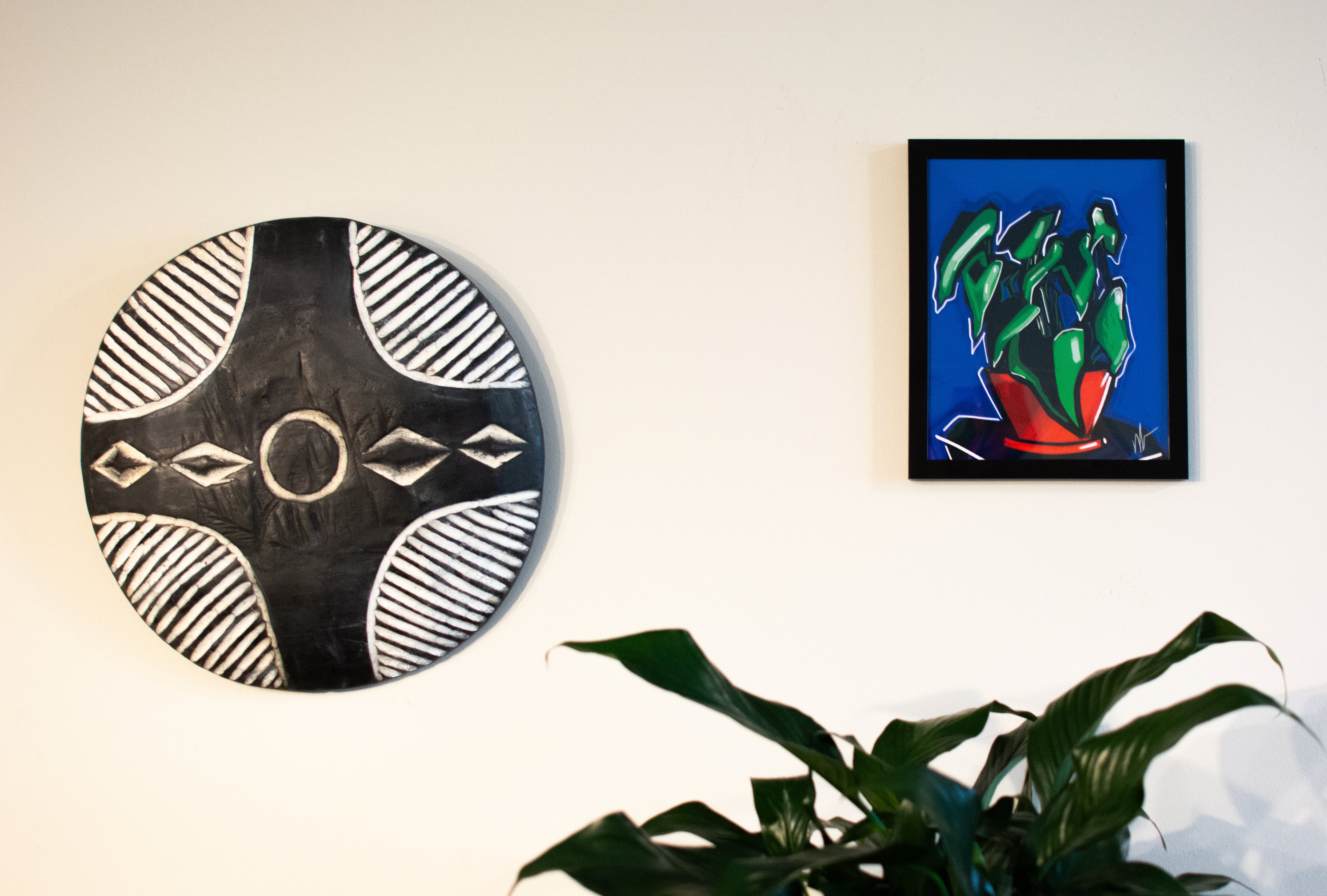 anthurium painting 1950s ANTHURIUM PLANT STILL LIFE