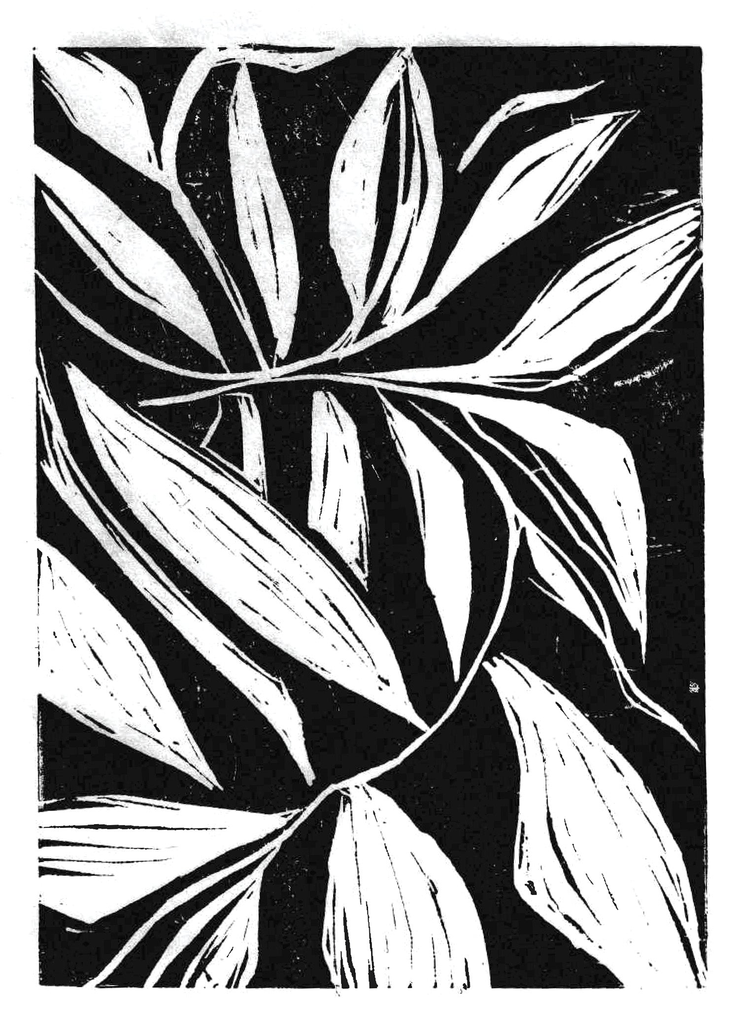 Grow Through It - Linocut