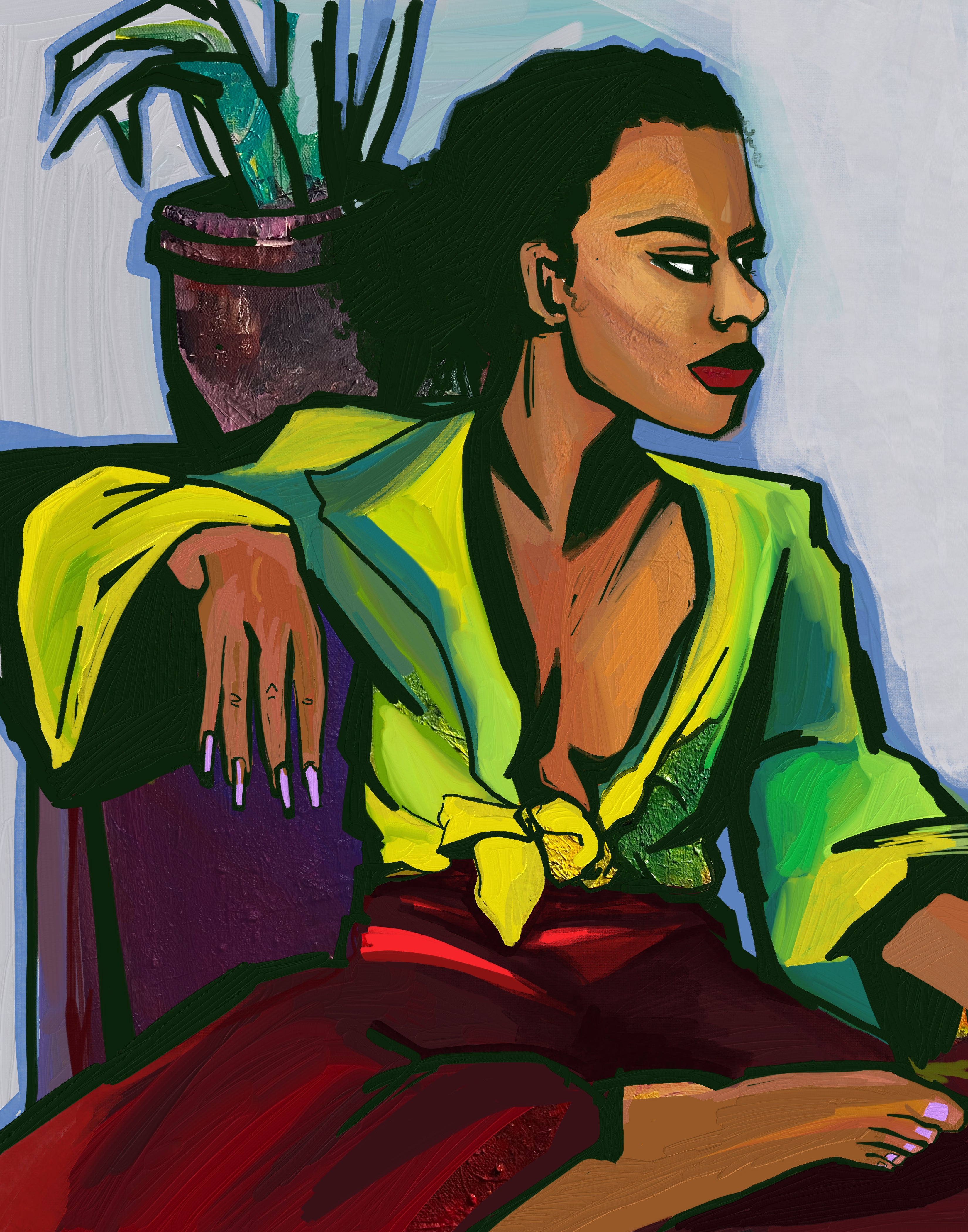 In My Own Little Corner - Digital Painting - 2024